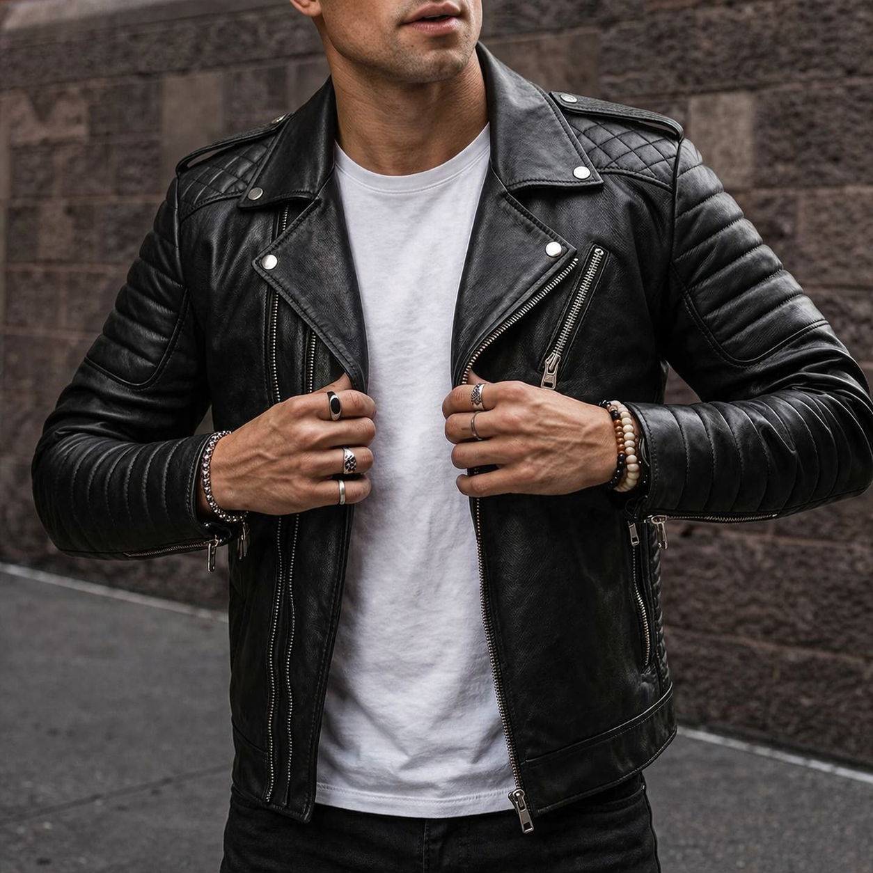 Lethrium Apex Biker Leather Jacket