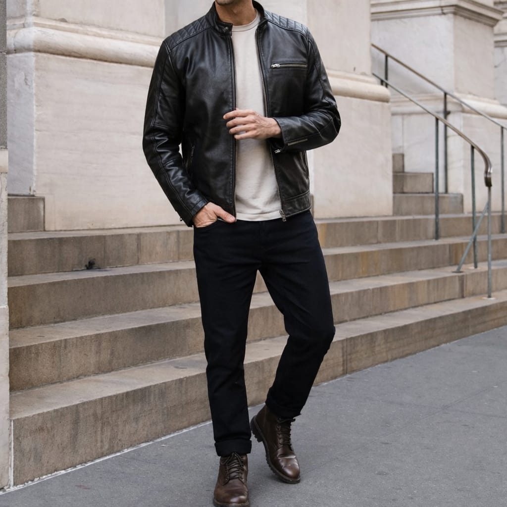 Lethrium Blackstone Cafe Racer Jacket