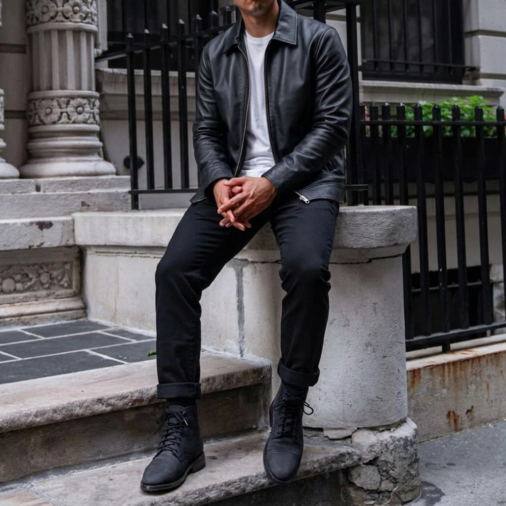 Lethrium Prestige Black Leather Jacket