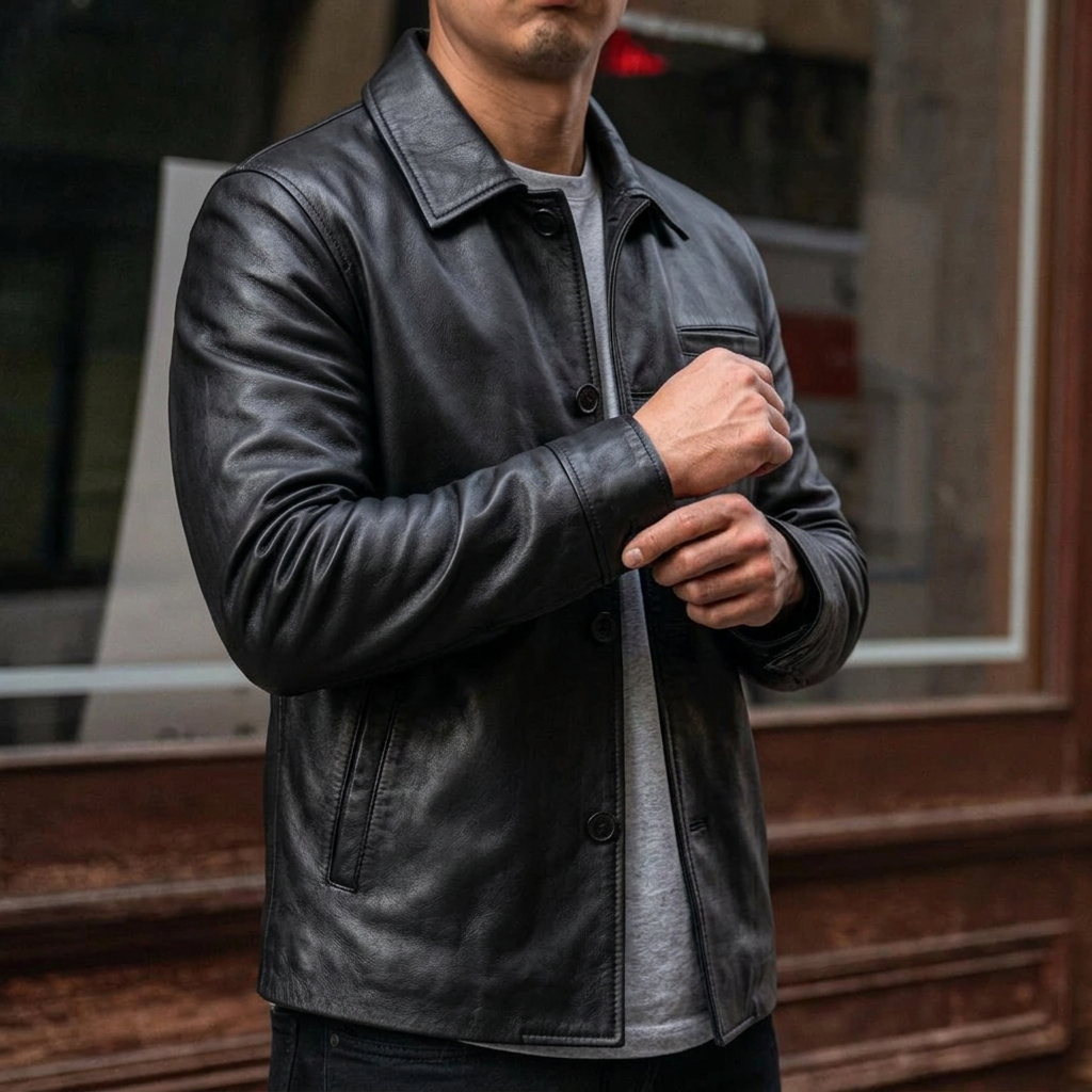 Lethrium Elite Black Leather Jacket
