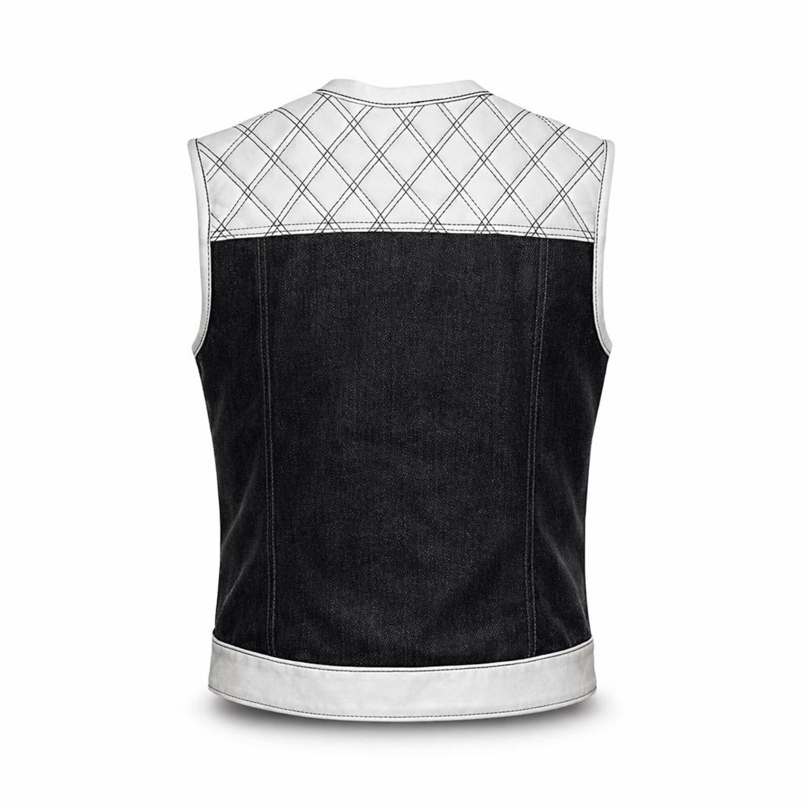 Lethrium Arctic Noir Quilted Leather Vest