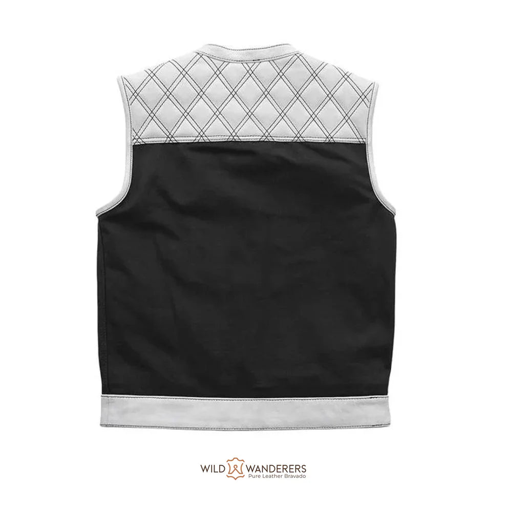 Lethrium Arctic Noir Quilted Leather Vest