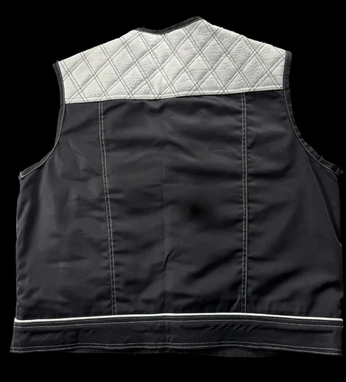 Lethrium Arctic Crest Quilted Leather Vest