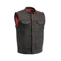 Lethrium Redline Perforated Leather Vest