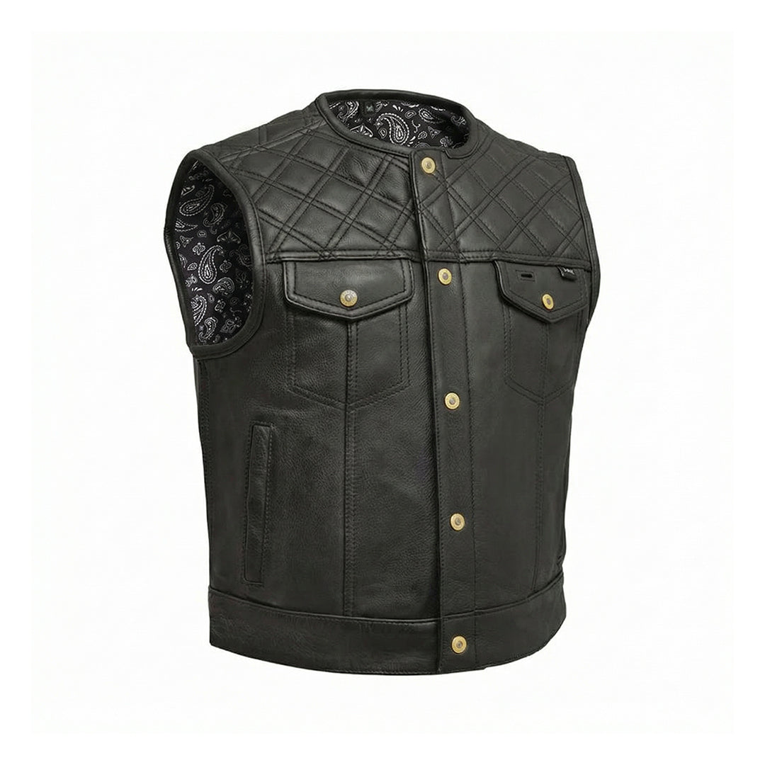 Lethrium Blackridge Leather Biker Vest