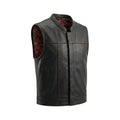 Lethrium Shadow Red Leather Vest