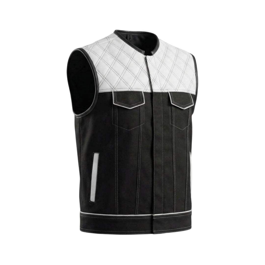 Lethrium Arctic Crest Quilted Leather Vest