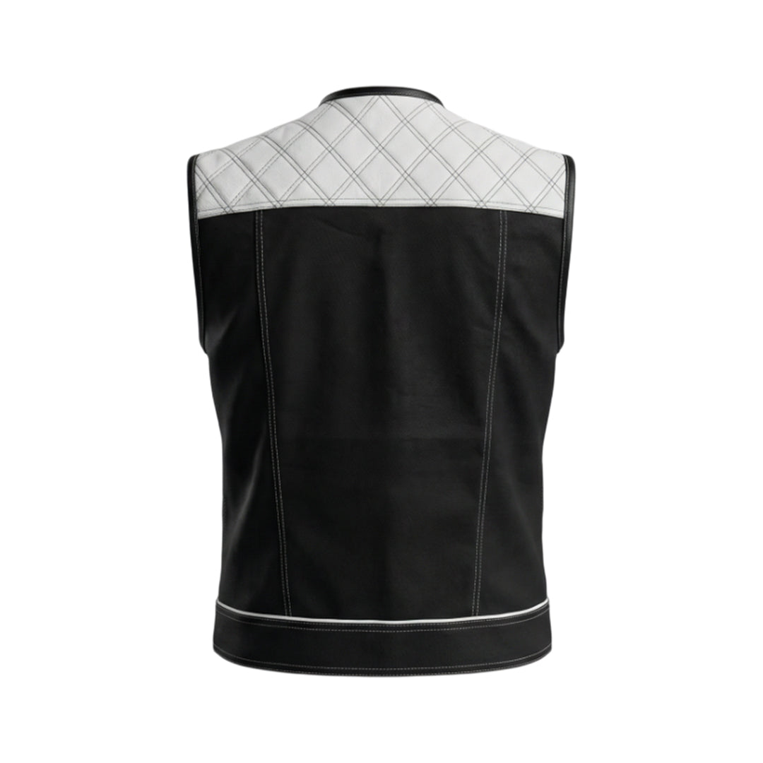 Lethrium Arctic Crest Quilted Leather Vest