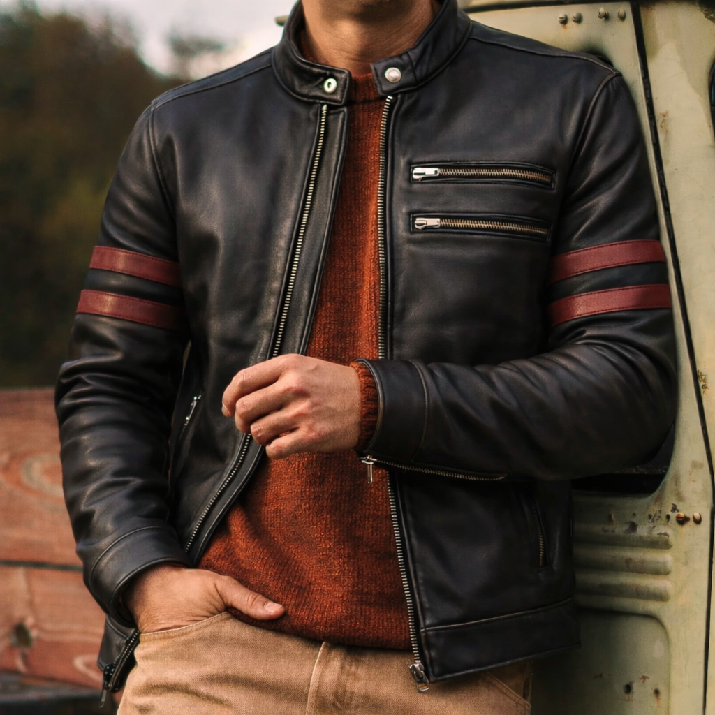 Lethrium Blackline Leather Jacket