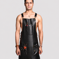 Oxford Forge Black Leather Crossback Apron
