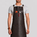 Lethrium Signature Cross-Back Full Grain Leather Apron