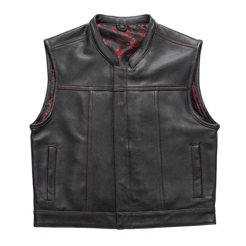 Lethrium Crimson Noir Leather Vest
