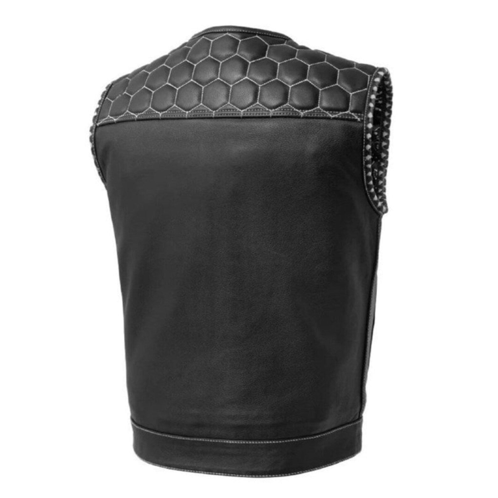 Lethrium Hexridge Honeycomb Leather Vest