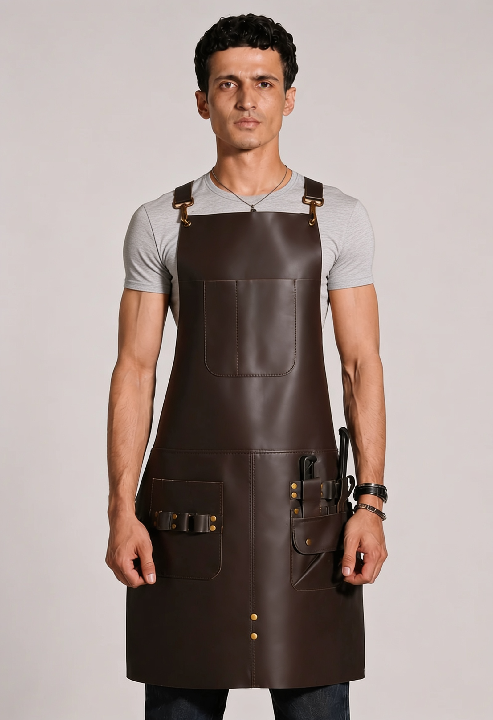 Lethrium Legacy Cross-Back Leather Apron