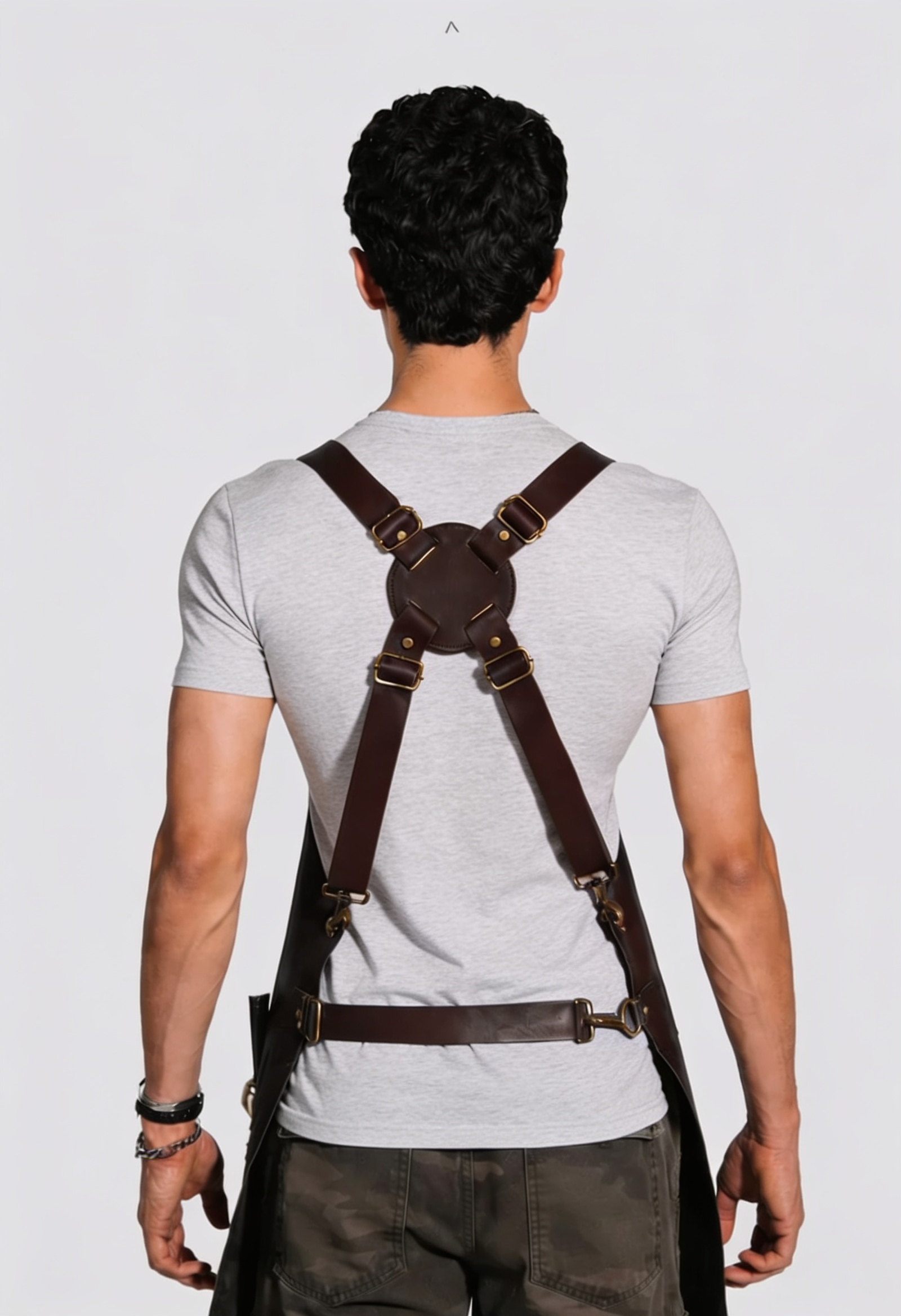 Lethrium Signature Cross-Back Full Grain Leather Apron