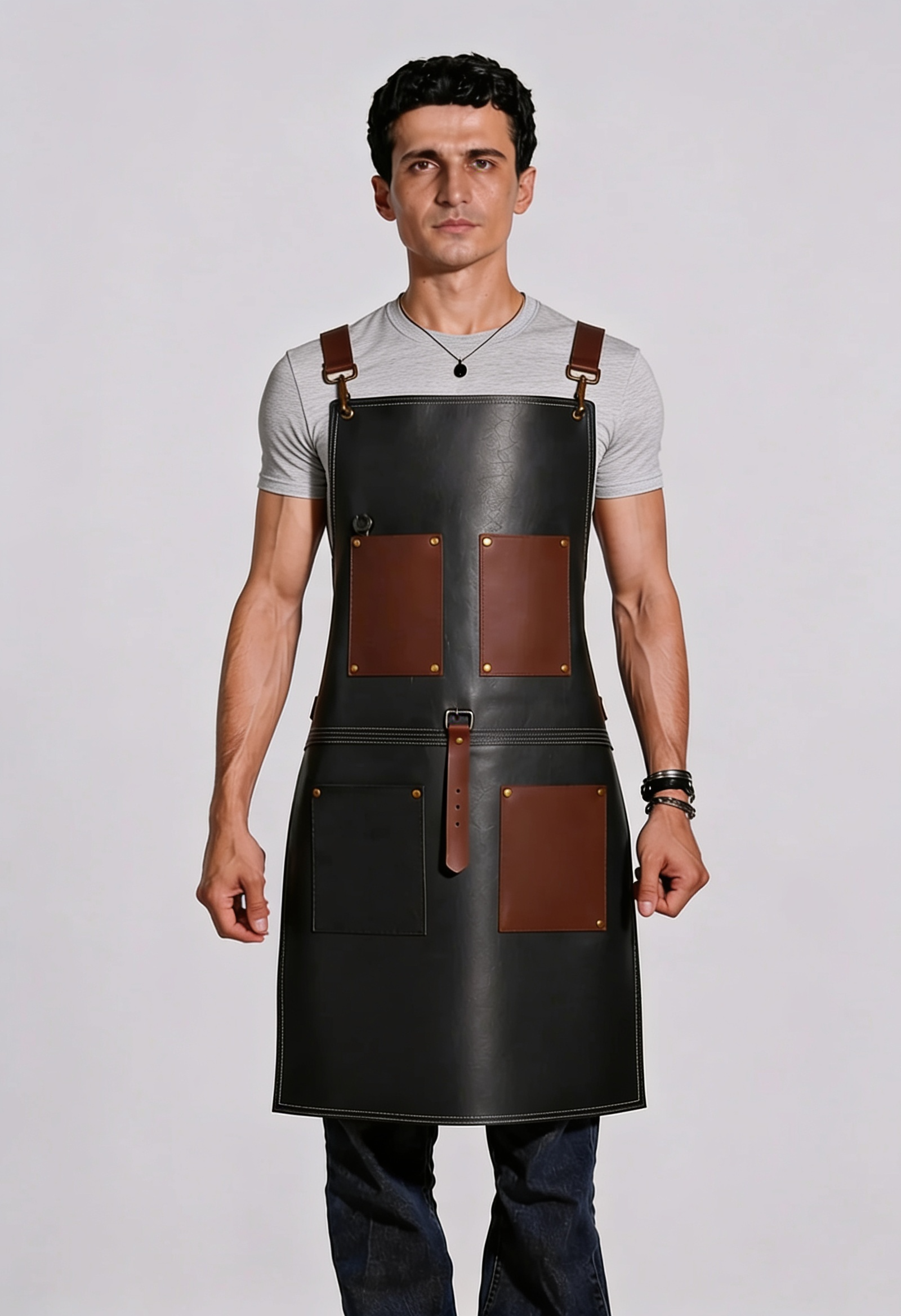 Lethrium Forge Cross-Back Leather Apron