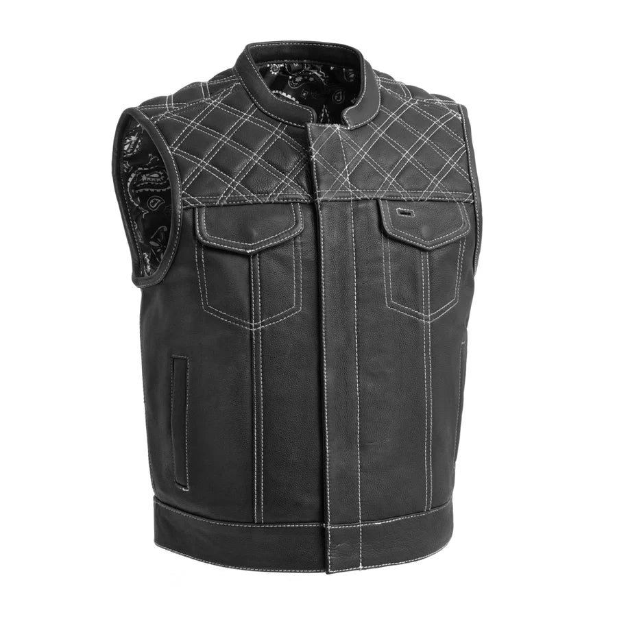 Lethrium Whiteline Leather Vest