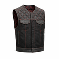 Lethrium Redline Quilted Leather Vest