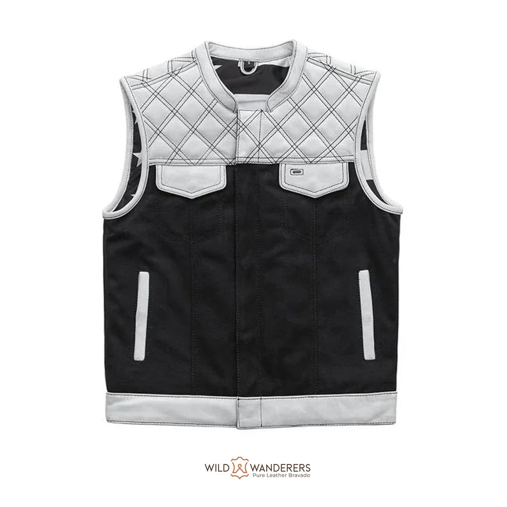 Lethrium Arctic Noir Quilted Leather Vest