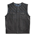 Lethrium Nightfall Diamond Quilted Leather Vest